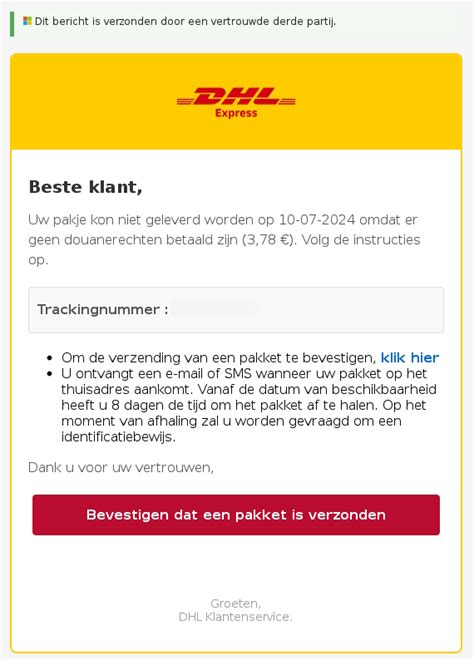 dhl niet thuiscode|Mijn zending